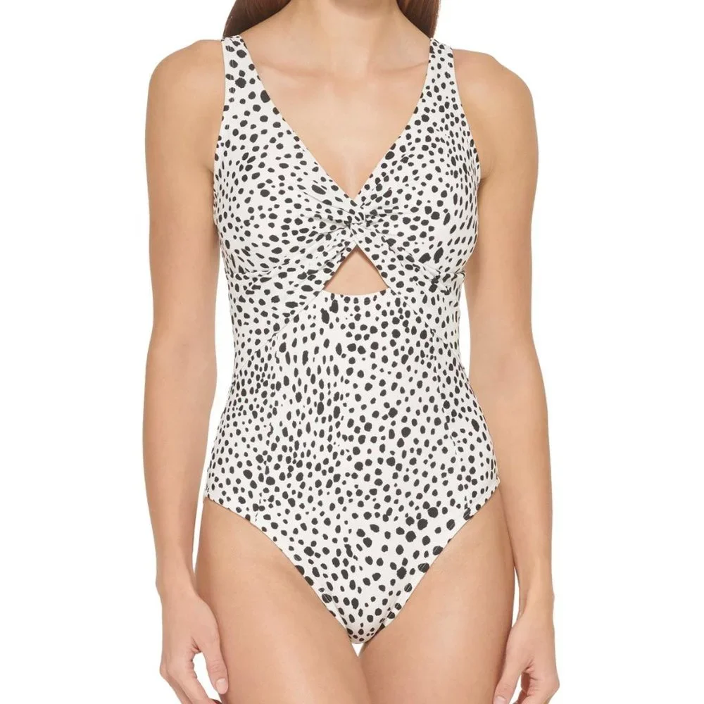DKNY Cutout Twist One-Piece Swimsuit